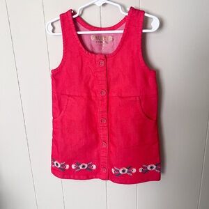OshKosh B'gosh Red Casual Dress with Embroidered Trim